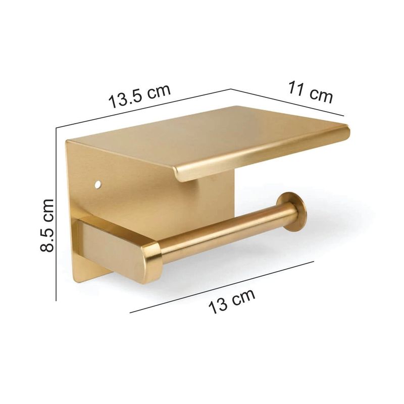 GENERICO - Portapapel higienico con soporte premium de acero inoxidable 304