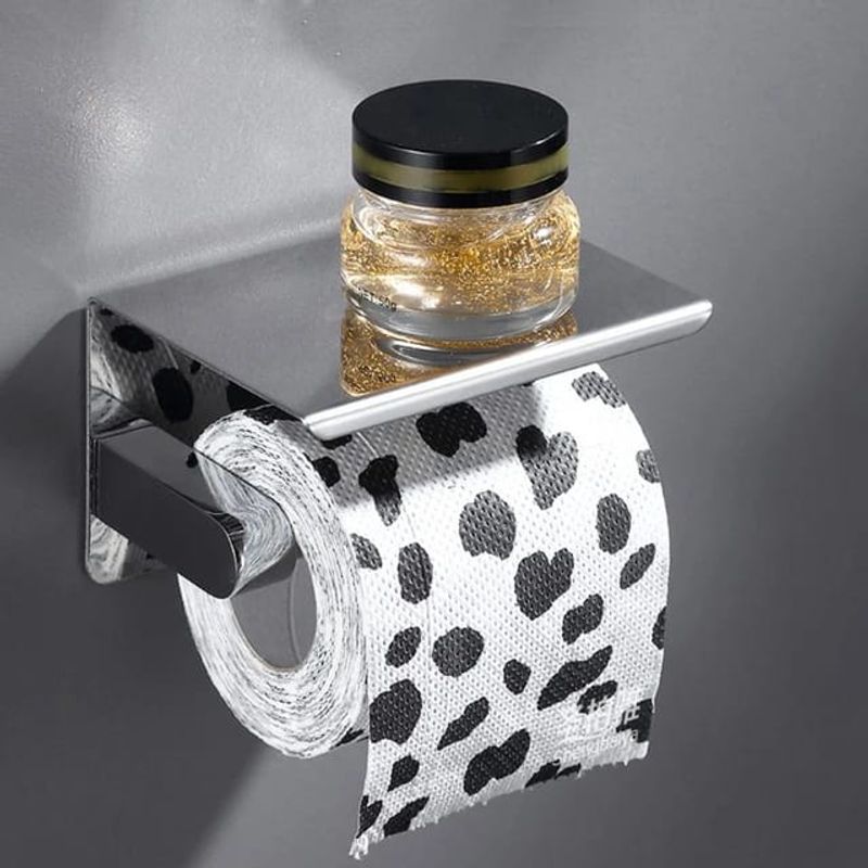 GENERICO - Portapapel higienico con soporte premium de acero inoxidable 304