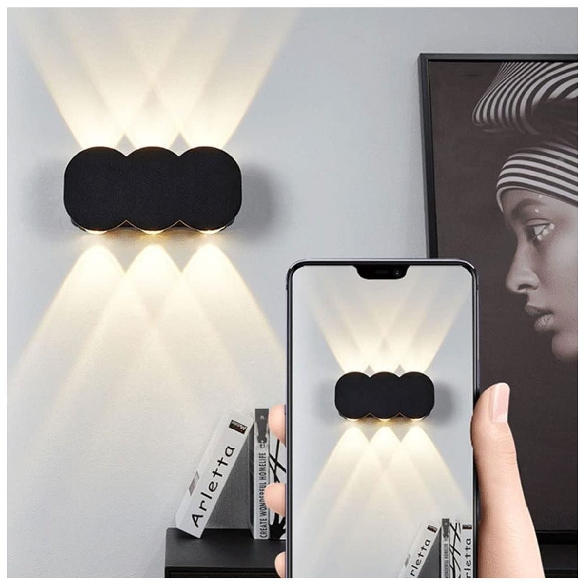 GENERICO - Lampara de pared Aplique garra de dragón 6w Luz Calida