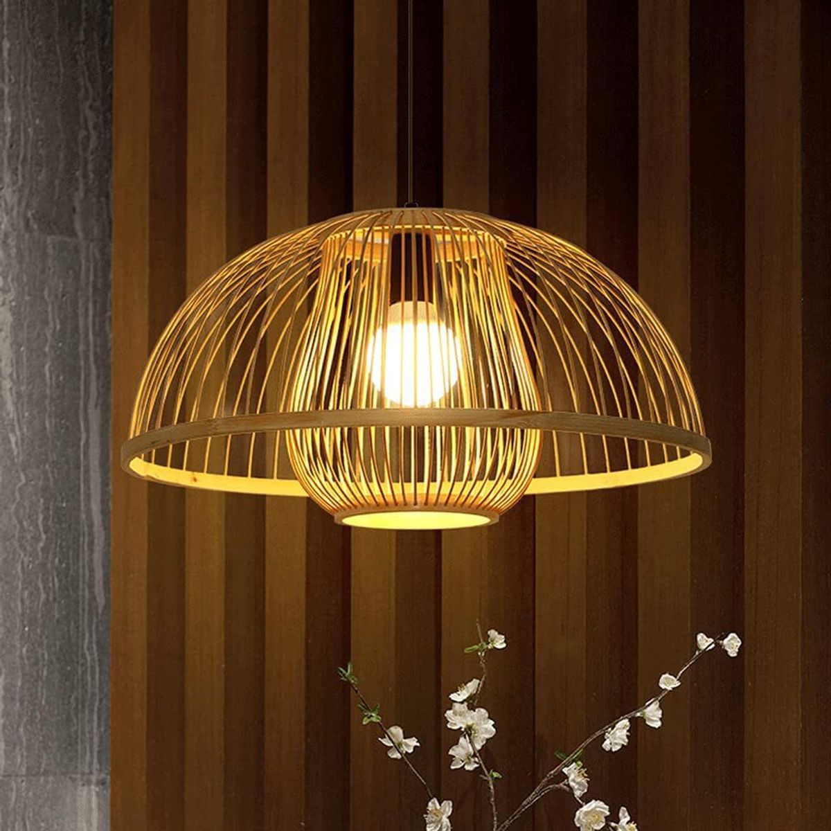 GENERICO - Lámpara colgante Plafón de Bambú