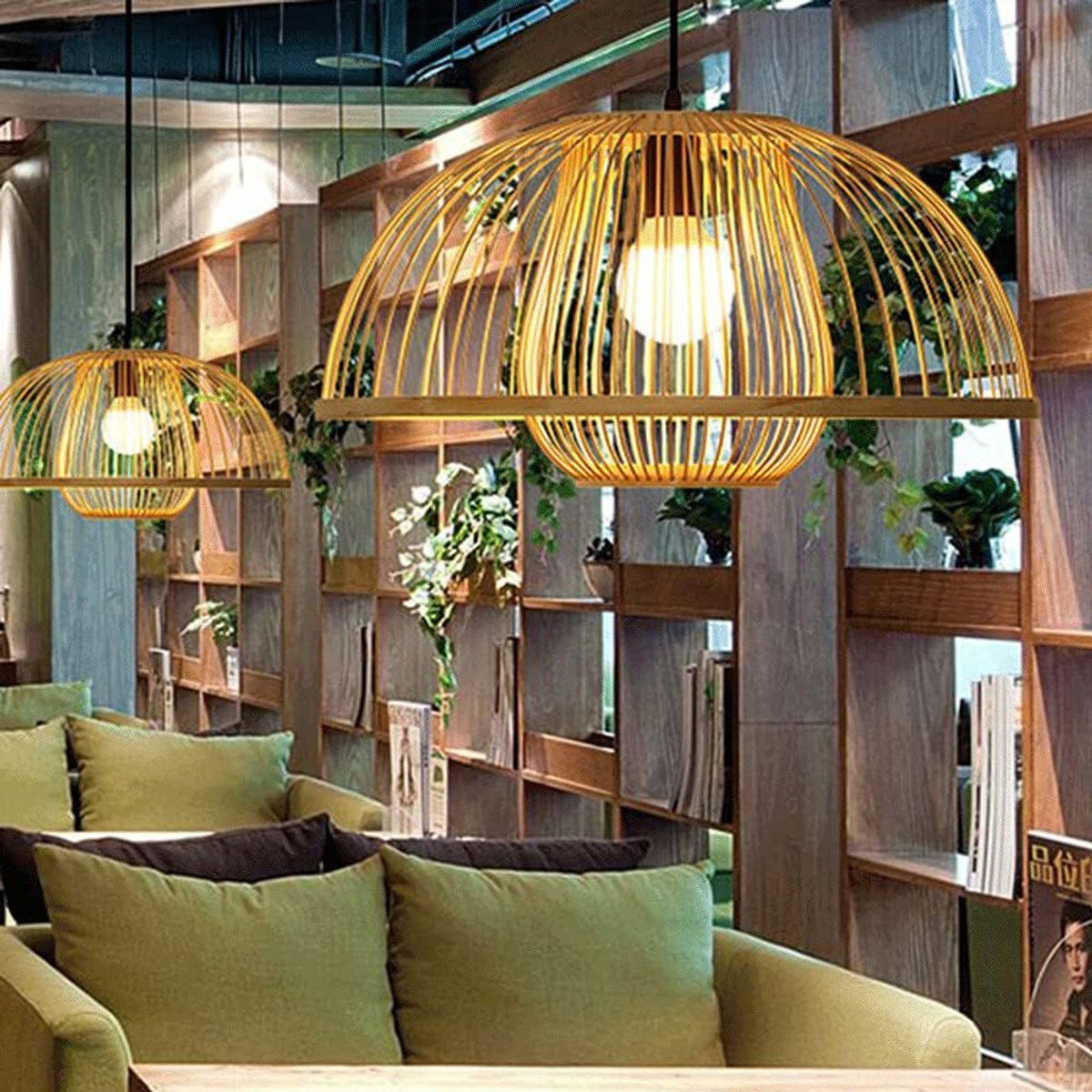 GENERICO - Lámpara colgante Plafón de Bambú