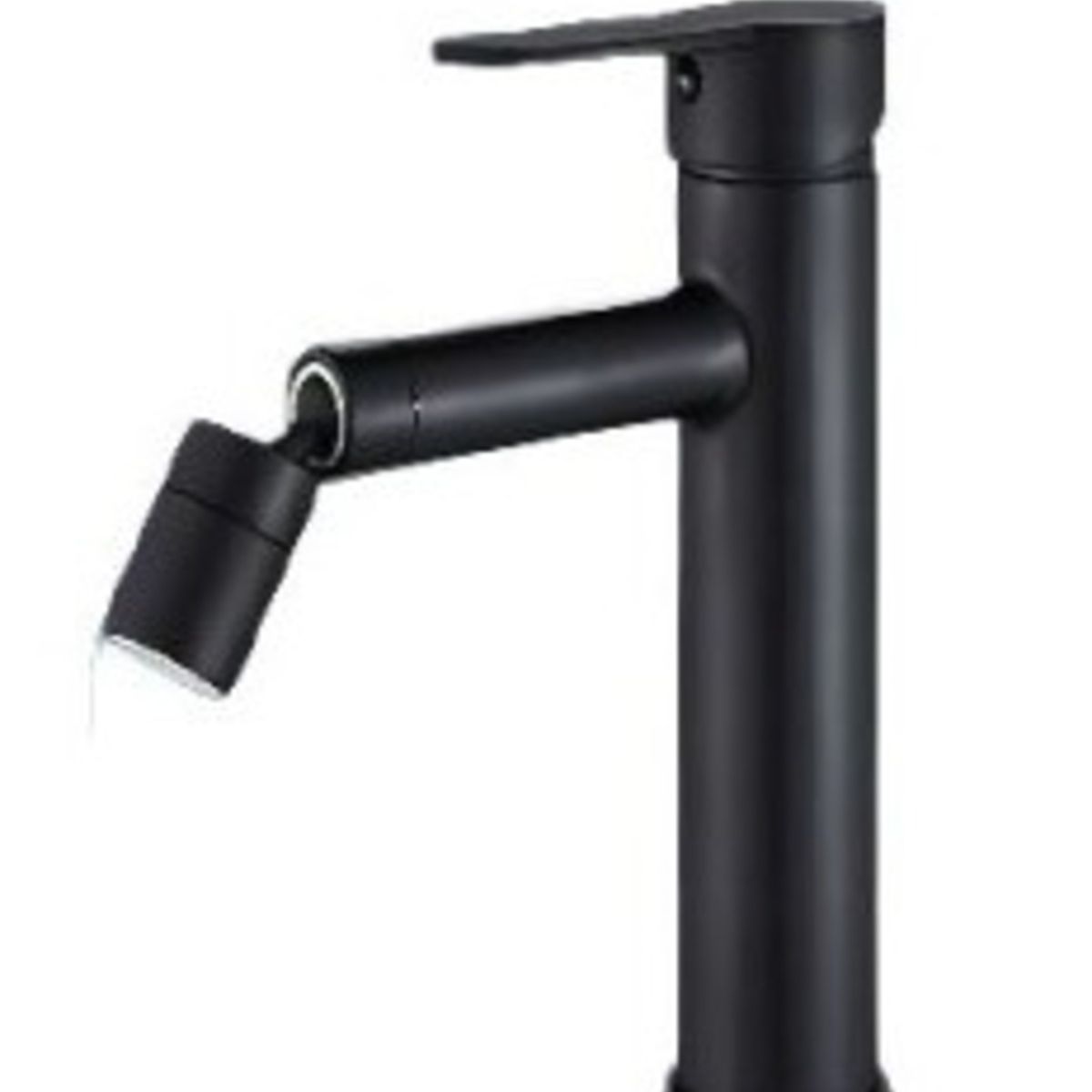 GENERICO - MEZCLADORA DE LAVATORIO CON BOQUILLA ROTATIVA NEGRO