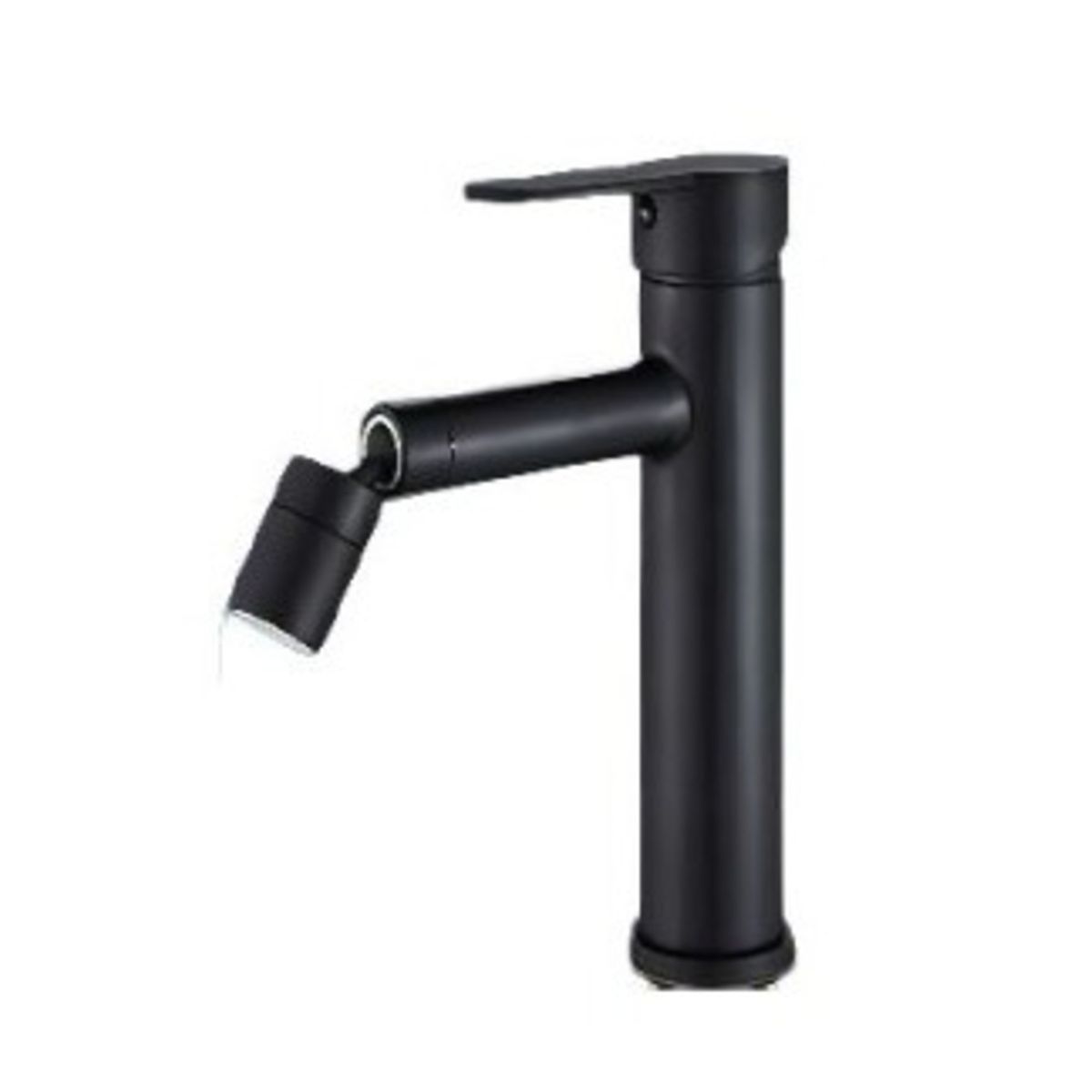 GENERICO - MEZCLADORA DE LAVATORIO CON BOQUILLA ROTATIVA NEGRO