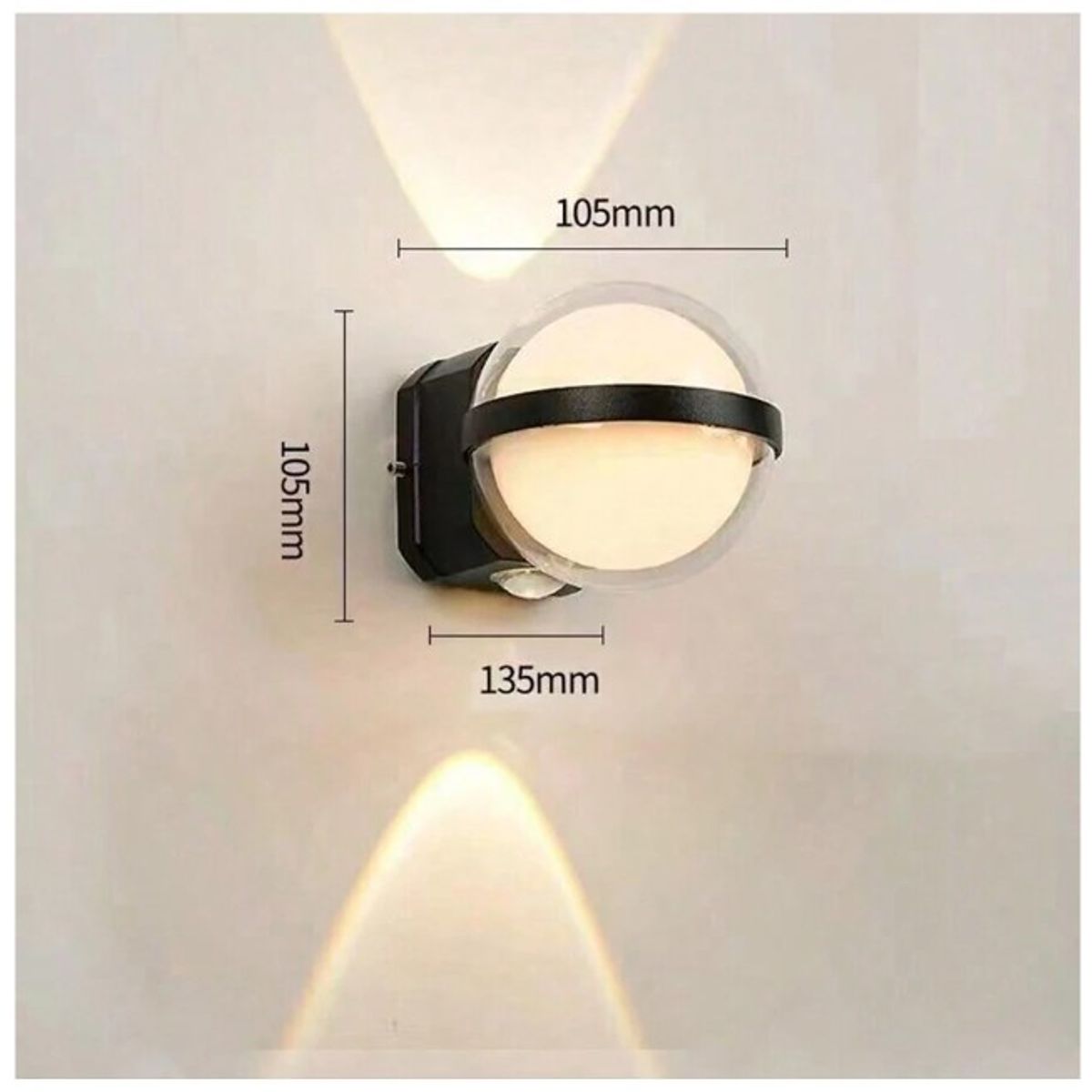 GENERICO - Lampara de pared Aplique modelo Júpiter 12 w Luz Calida