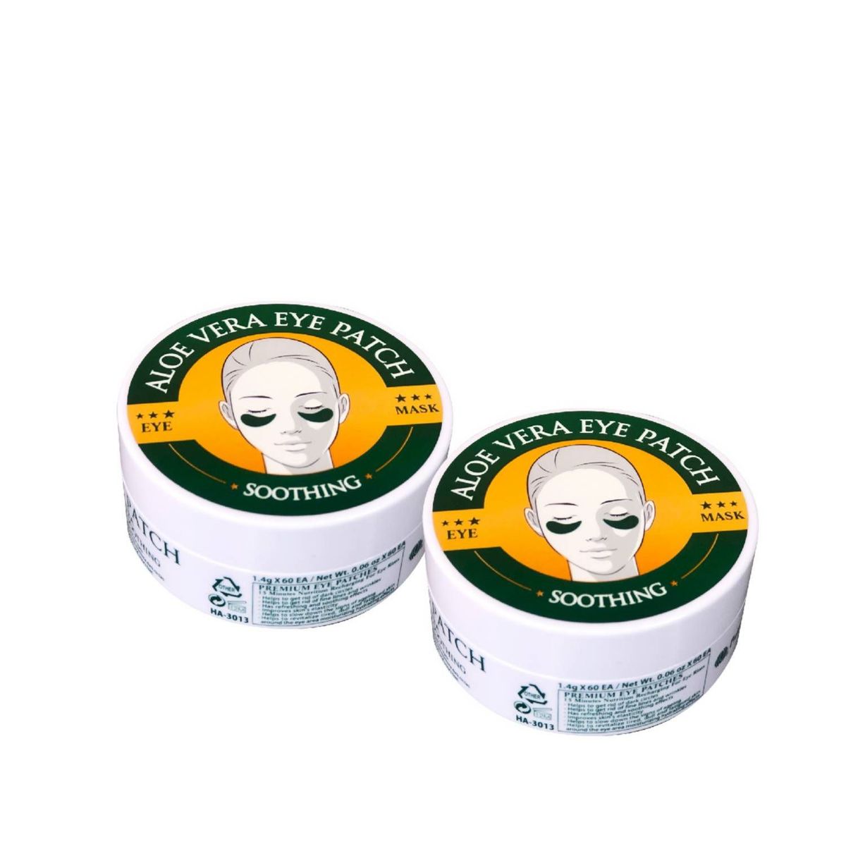 WOKALI - MASCARILLAS PARA OJOS DE ALOE VERA X 60 UNID / 02 Unidades