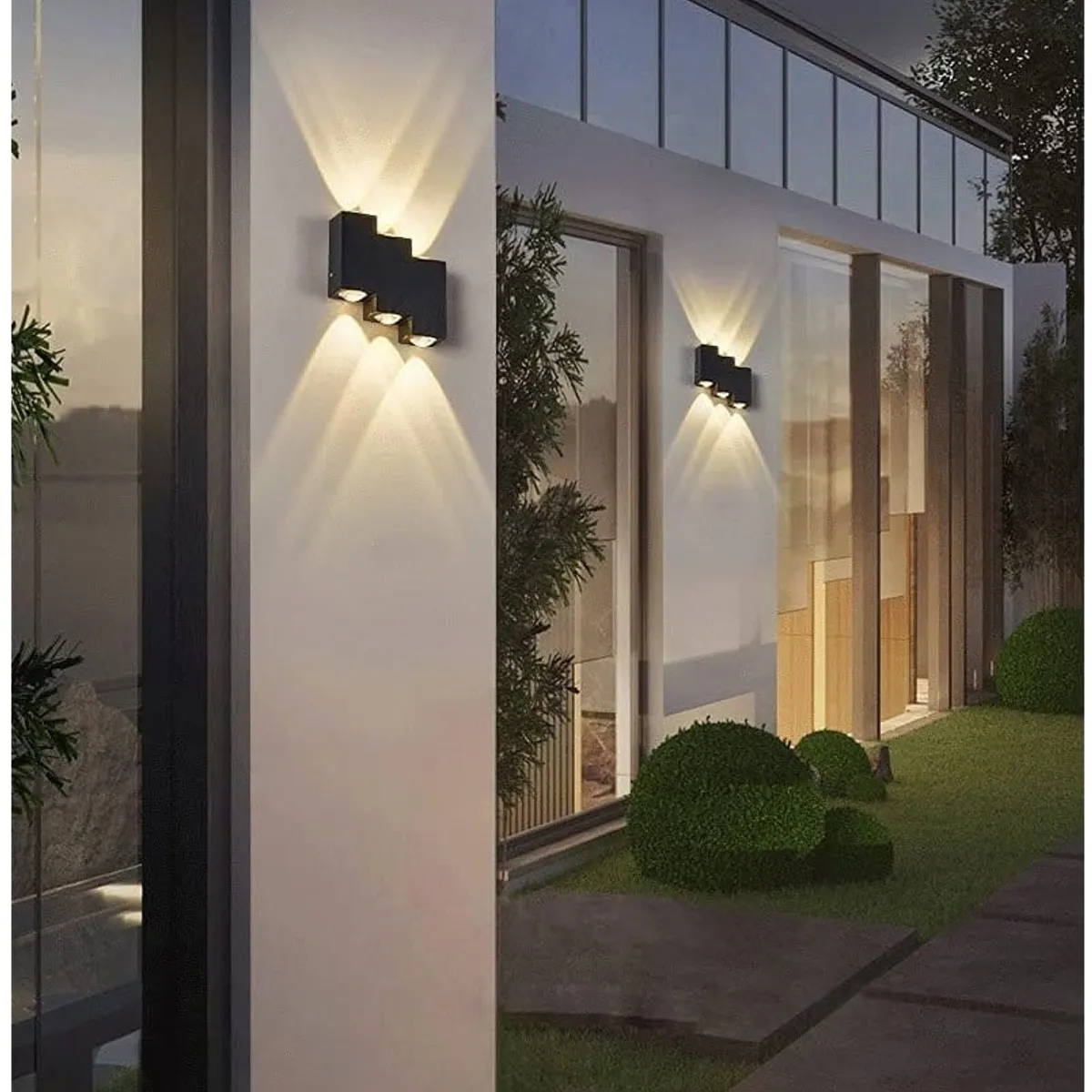 GENERICO - Pack 2 Lamparas de pared Led Aplique escalera 6 w Luz Cálida