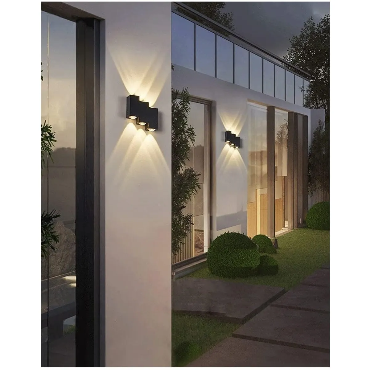 GENERICO - Pack 2 Lamparas de pared Led Aplique escalera 6 w Luz Cálida