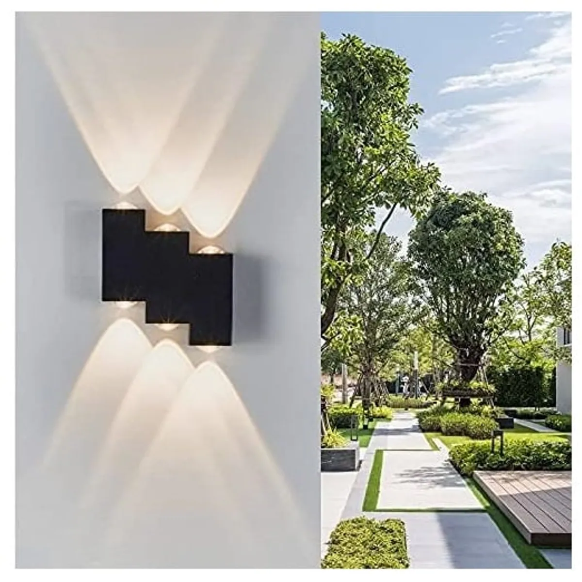 GENERICO - Lampara de pared Led Aplique escalera 6 w Luz Calida + RGB