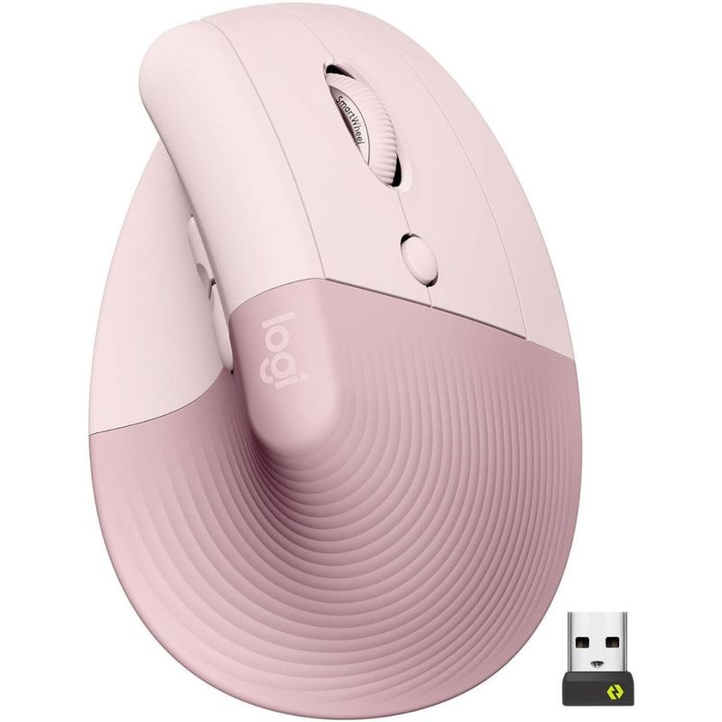 LOGITECH - MOUSE LOGITECH LIFT VERTICAL WIRELESS ROSE 910-006472