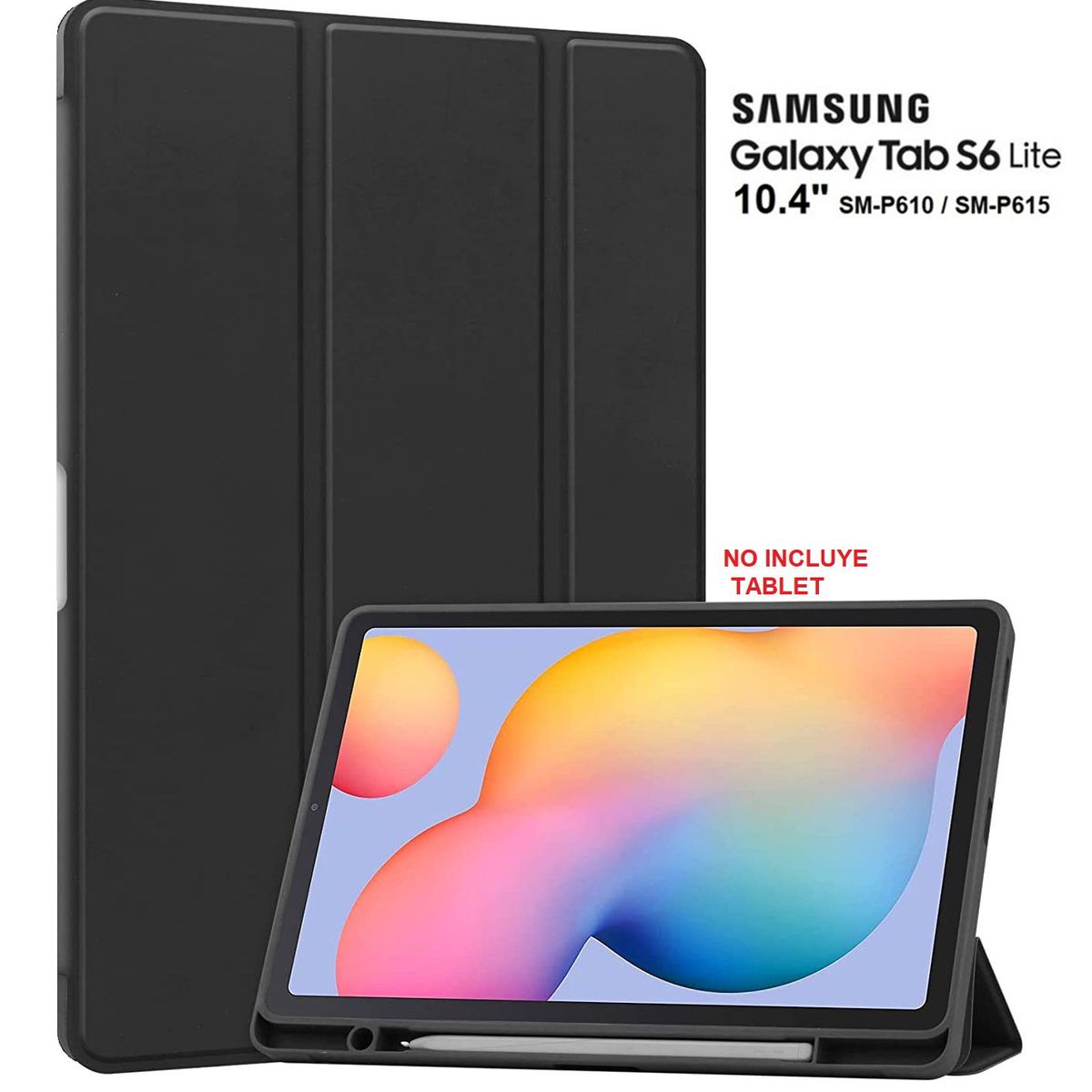 GENERICO - Funda Smart Cover Samsung tab S6 Lite 10.4 SM-P610 Porta Pencil Case