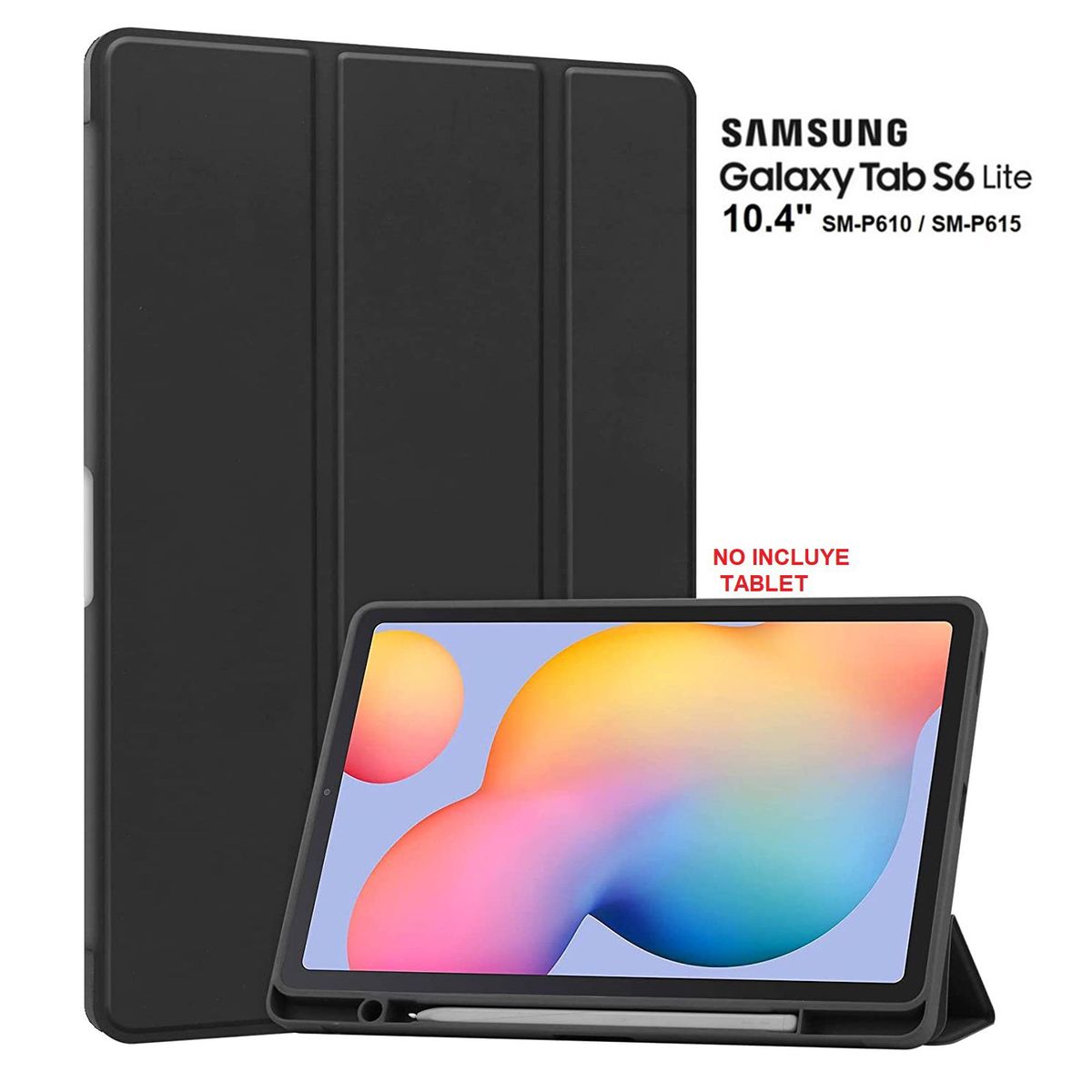 GENERICO - Funda Smart Cover Samsung tab S6 Lite 10.4 SM-P610 Porta Pencil Case