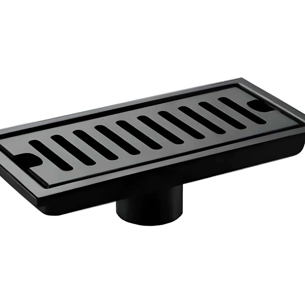 GREEN HOUSE - SUMIDERO DE ACERO SUS 304 RECTANGULAR 10x20 CM NEGRO