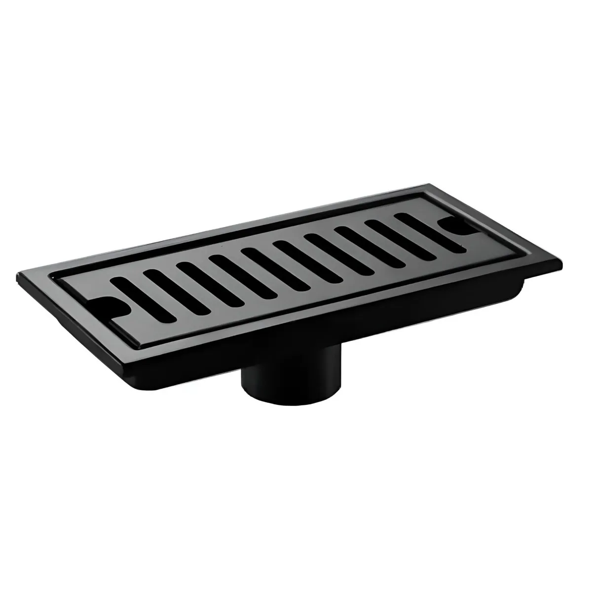 GREEN HOUSE - SUMIDERO DE ACERO SUS 304 RECTANGULAR 10x20 CM NEGRO