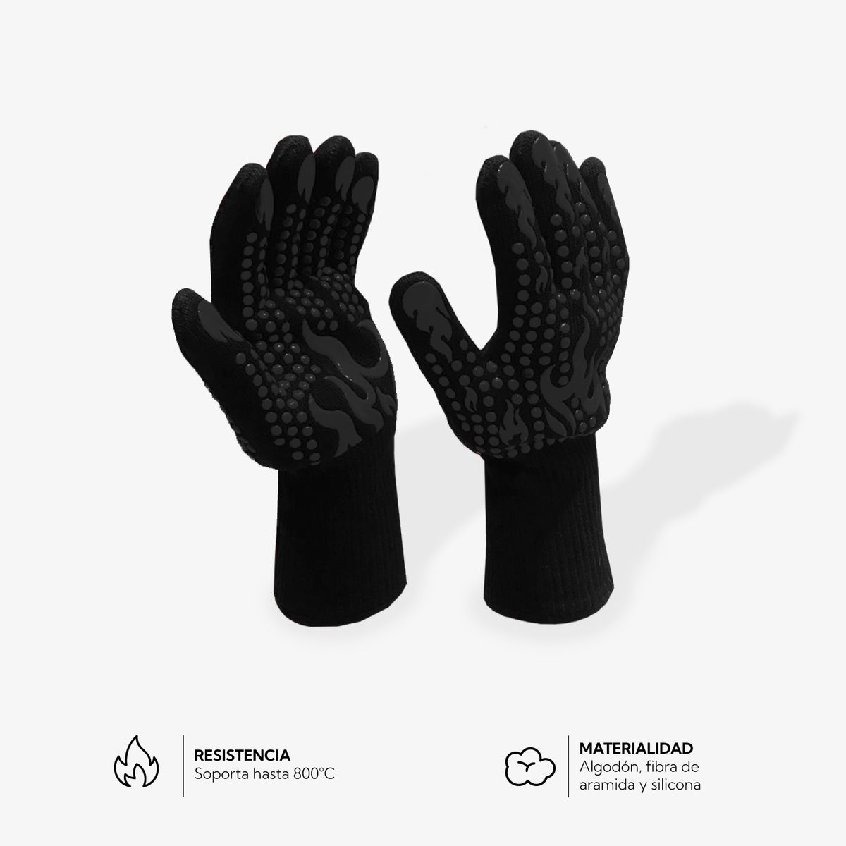 EL ASADOR - Guantes parrilleros para alta temperatura
