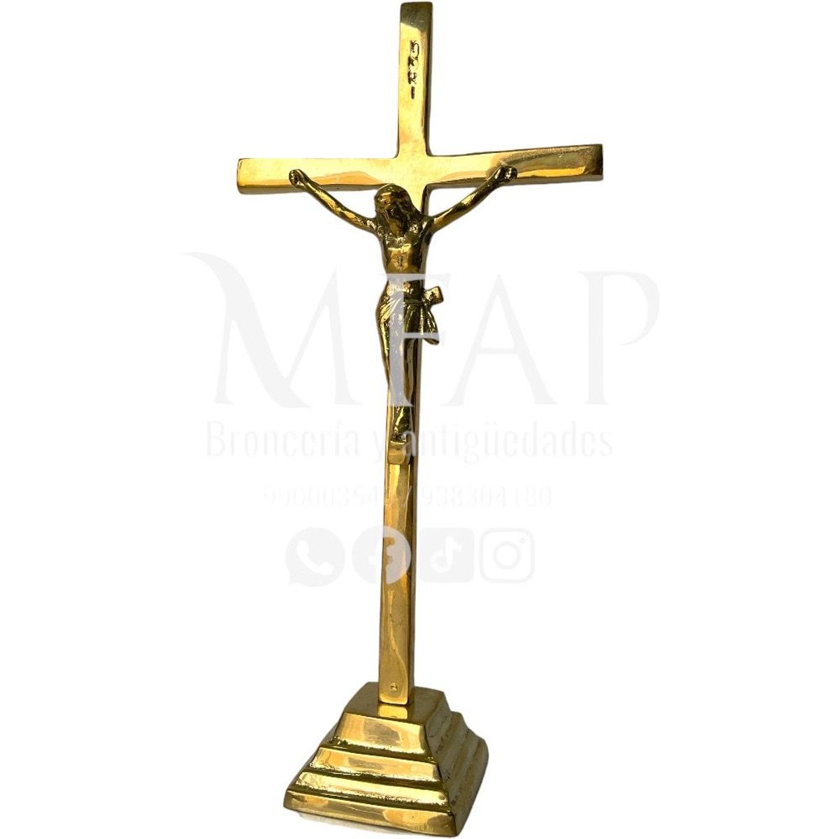 MFAP BRONCERIA Y ANTIGUEDADES - Crucifijo de bronce 30 cm de alto