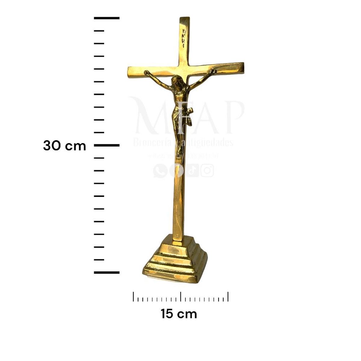 MFAP BRONCERIA Y ANTIGUEDADES - Crucifijo de bronce 30 cm de alto