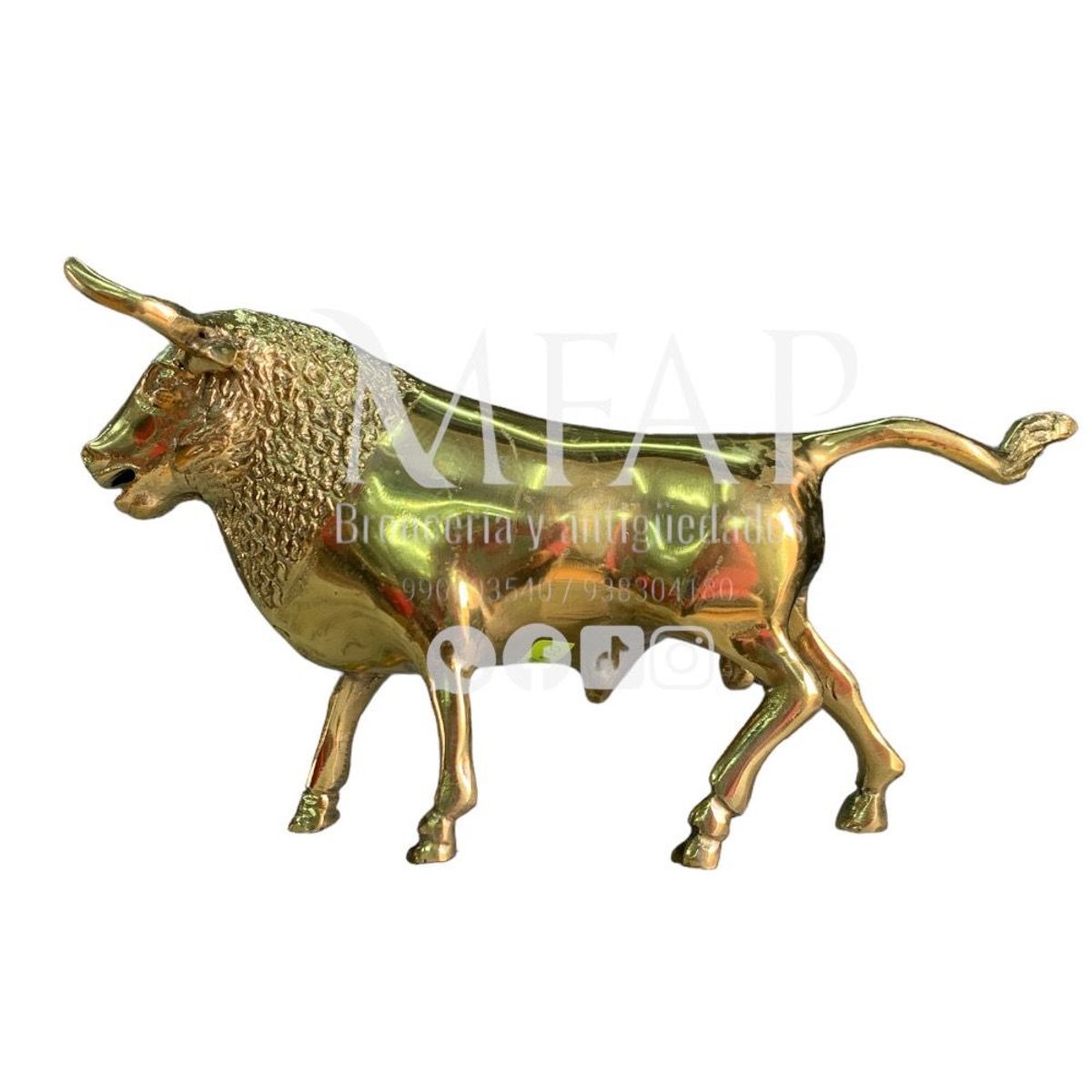MFAP BRONCERIA Y ANTIGUEDADES - Toro de bronce 13 cm de alto
