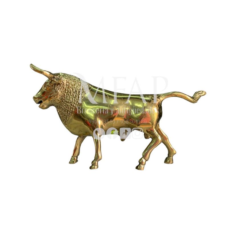 MFAP BRONCERIA Y ANTIGUEDADES - Toro de bronce 13 cm de alto