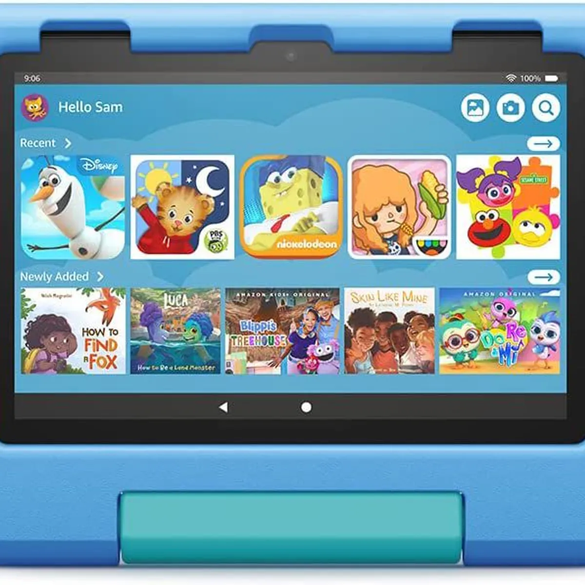 AMAZON - Tablet Amazon Fire HD 8 Kids 2022 - 12va Generación para niños de 3 a 7 años - 2022 - 32GB - Celeste
