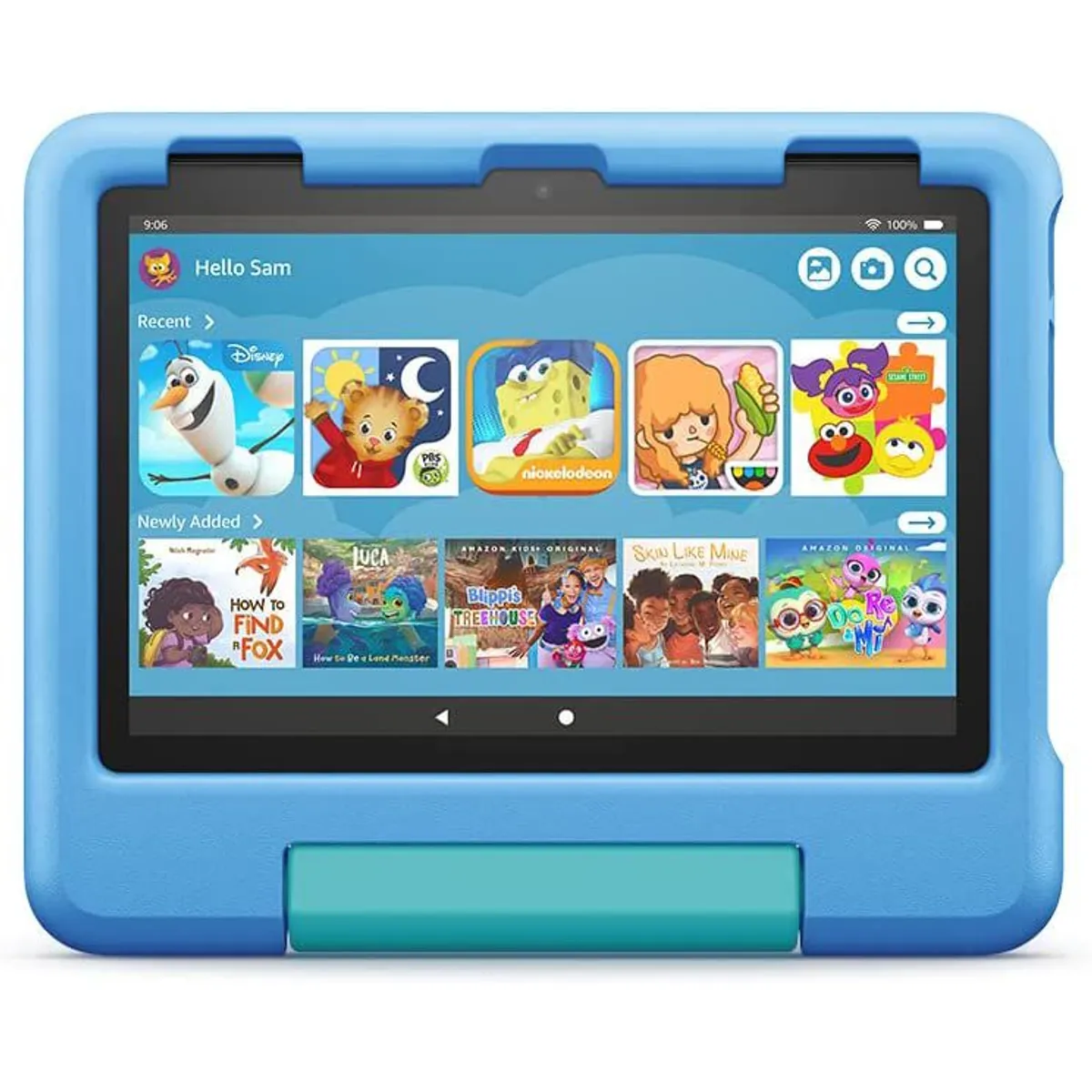 AMAZON - Tablet Amazon Fire HD 8 Kids 2022 - 12va Generación para niños de 3 a 7 años - 2022 - 32GB - Celeste