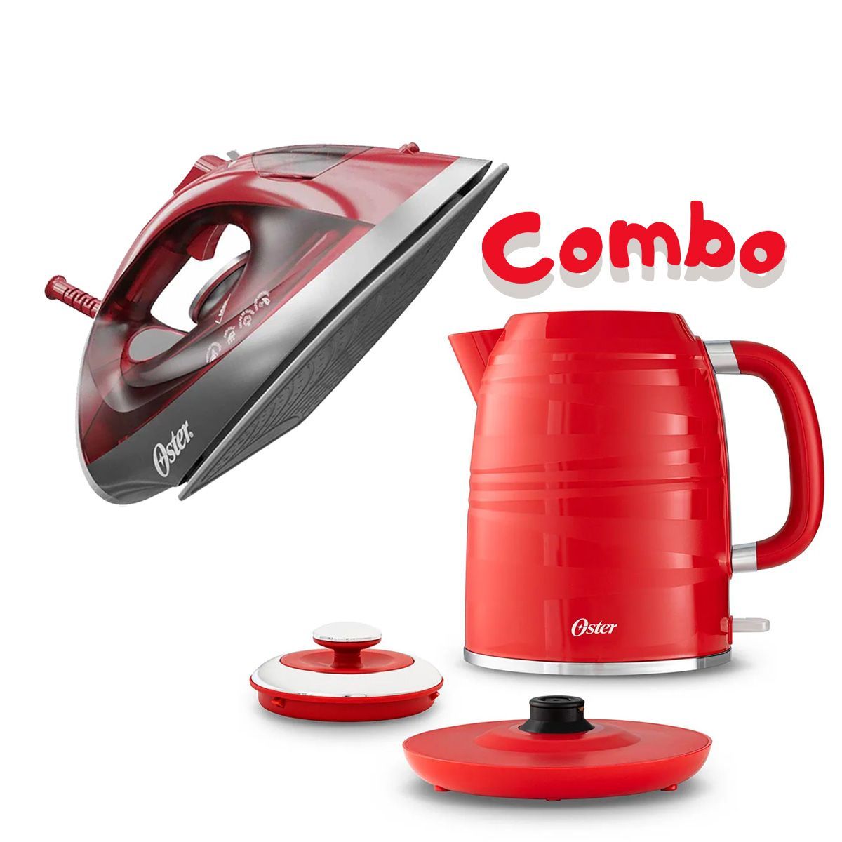 OSTER - Combo Plancha de vapor Oster mas  Hervidor Electrico Oster BVSTKT4177R