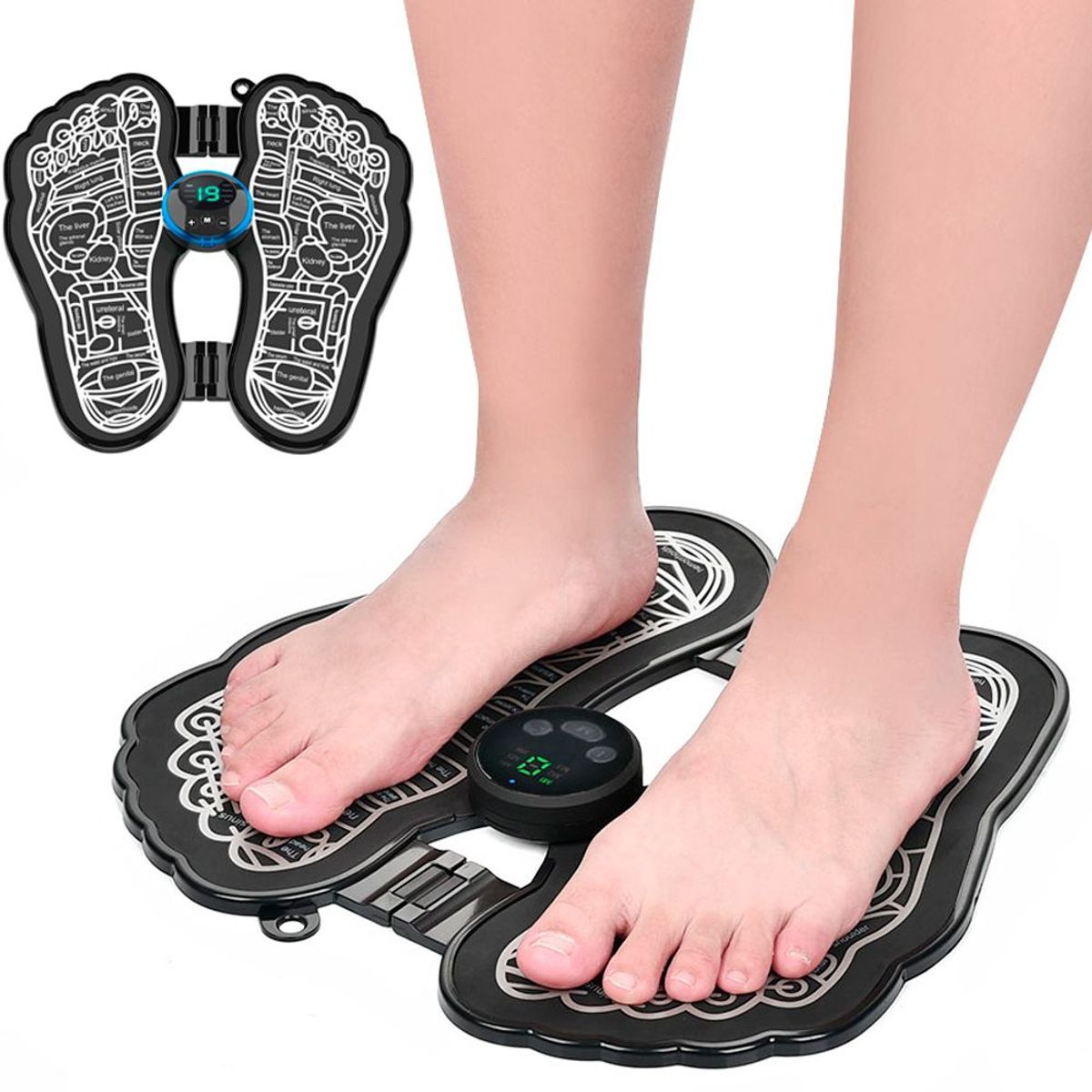 PERUMASSAGE - Electroestimulador para Pies Plegable Recargable y Portátil