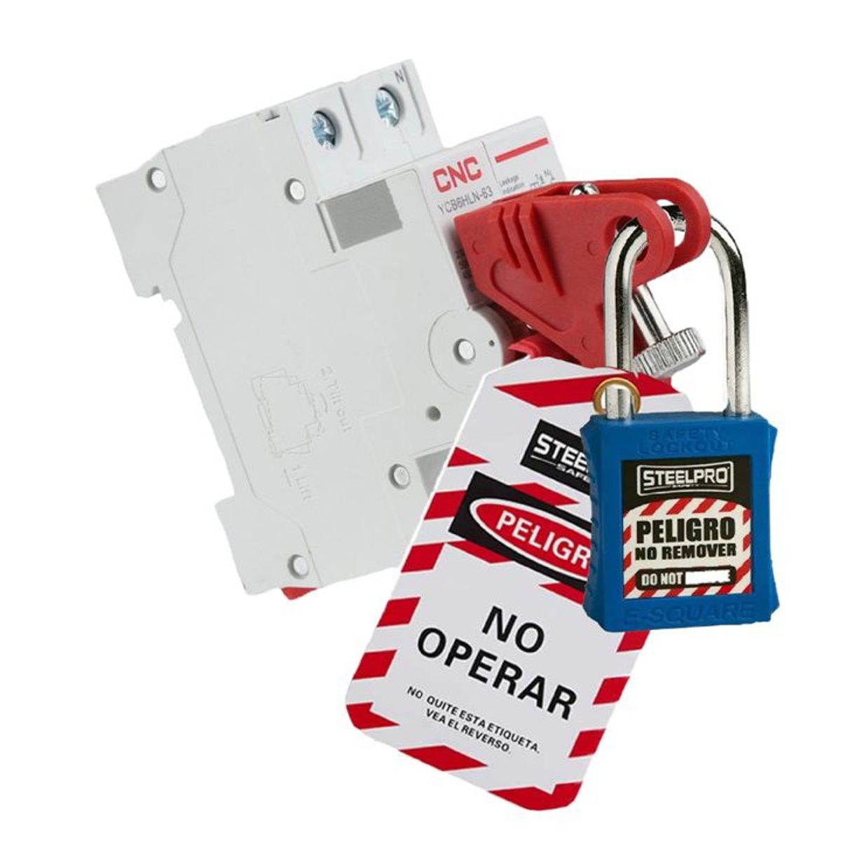 STEELPRO - BLOQUEADOR BREAKER CIRCUITO HASTA 7MM ESPESOR CON TORNILLO