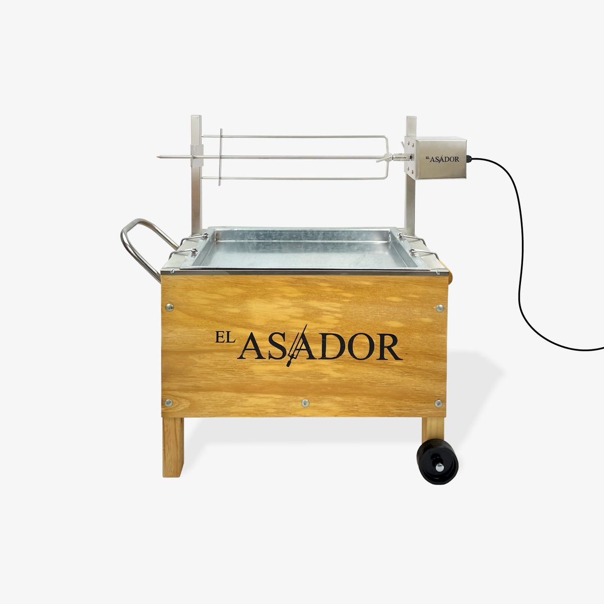EL ASADOR - Caja china pequeña + soporte de asador eléctrico