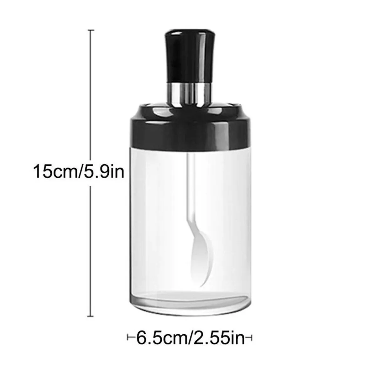 GENERICO - Set x 5 Condimenteros Especieros de Cucharita Frascos Vidrio