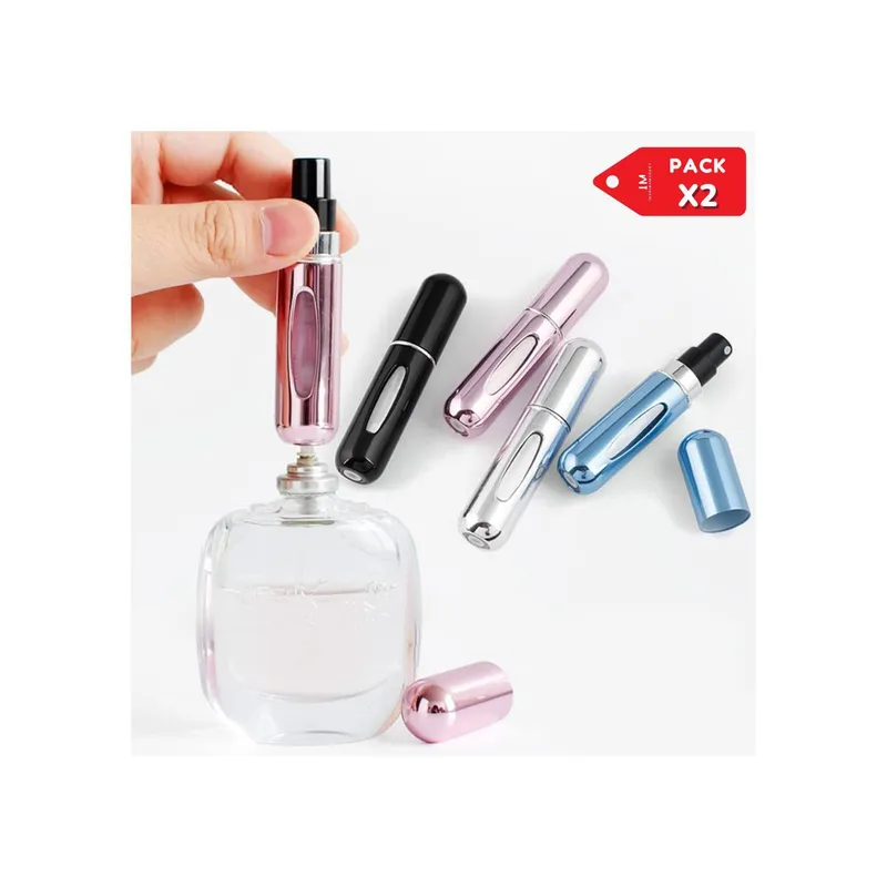 GENERICO - Pack x2 dispensador atomizador cápsula de perfume para viaje 5ml Aleatorio