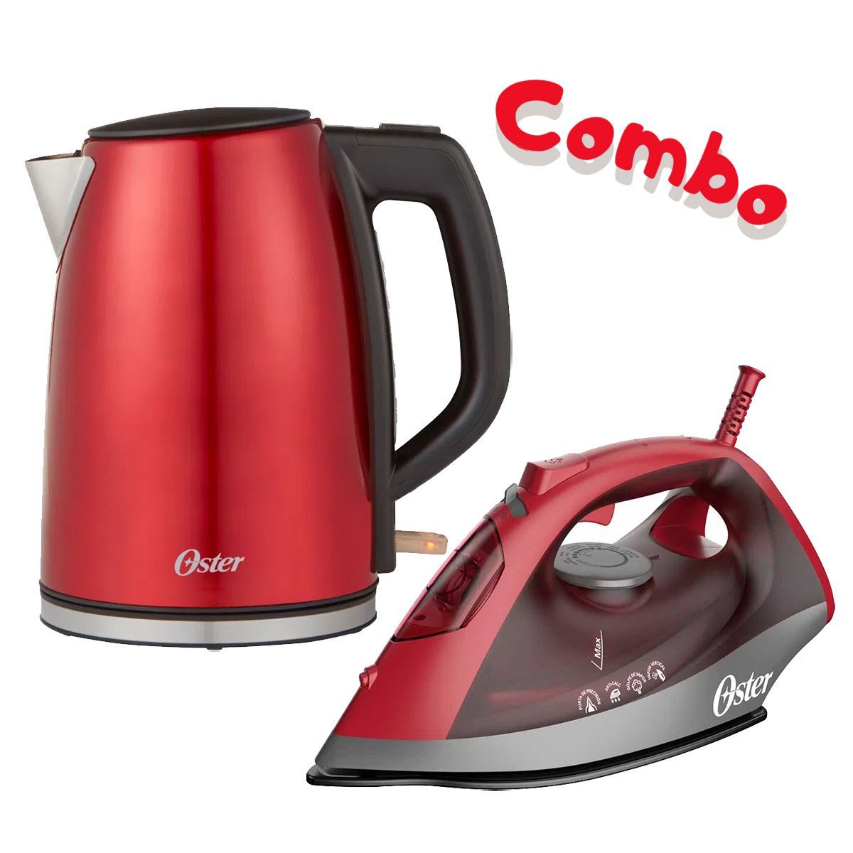 OSTER - Combo Plancha de vapor Oster mas Hervidor BVSTKT673CR