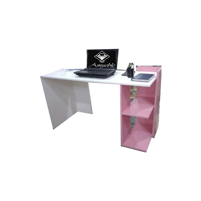 AMUEBLE - Escritorio de melamine * BILBAO * ROSA   Tiendas Amueble