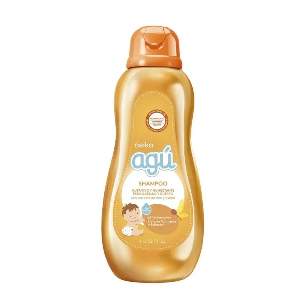 ESIKA - Shampoo Agú Nutritivo y Humectante Miel y Avena 1L
