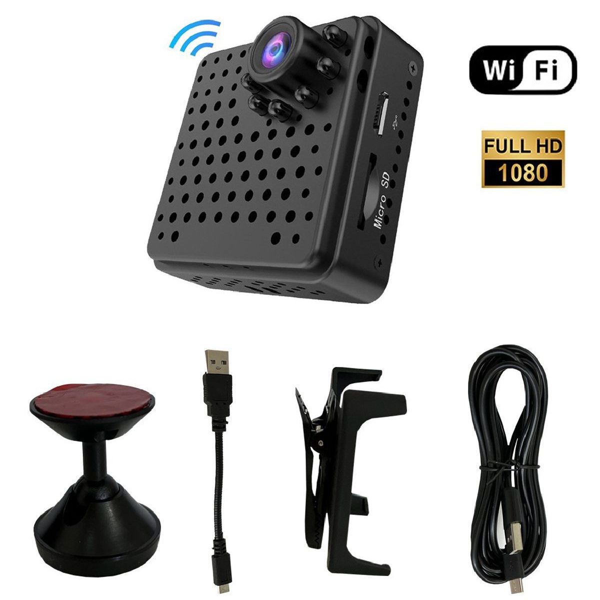 GENERICO - Camara Espia Wi Fi Vision Nocturna Ultra HD.