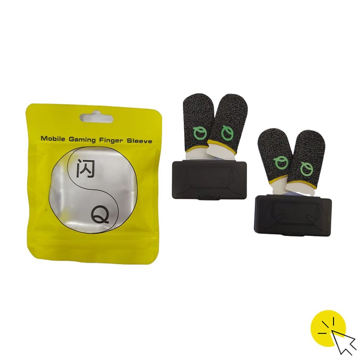 GENERICO - Dedales Gamer luminosas, Pack x 4 piezas - AMARILLO