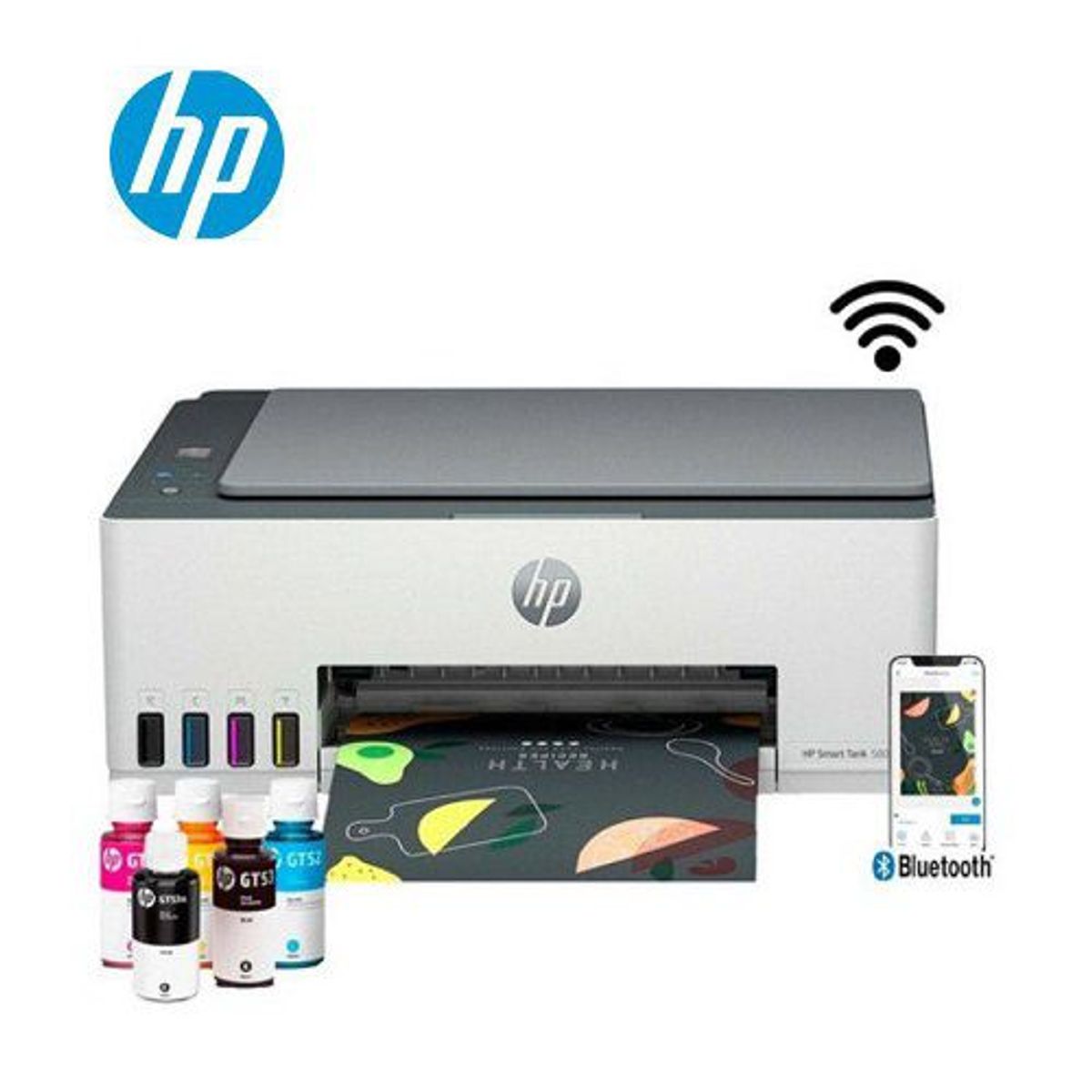 HP - Impresora HP Smart Tank 580 Multifuncional Inalambrico
