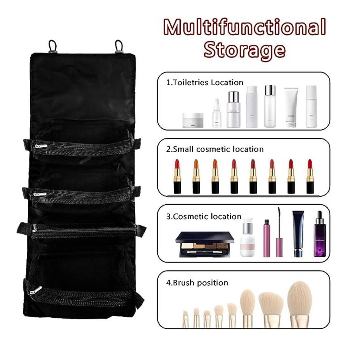 GENERICO - Neceser 4en1 Organizador Separables de Maquillaje para Bolso o Maleta