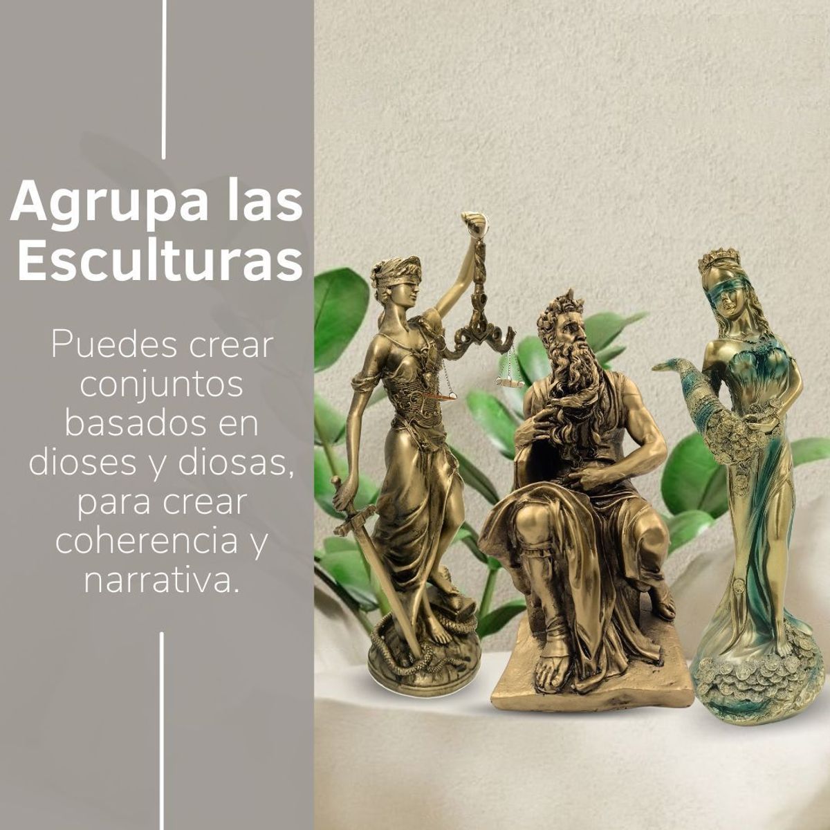 GENERICO - Escultura de Diosa de la Abundancia Poliresina