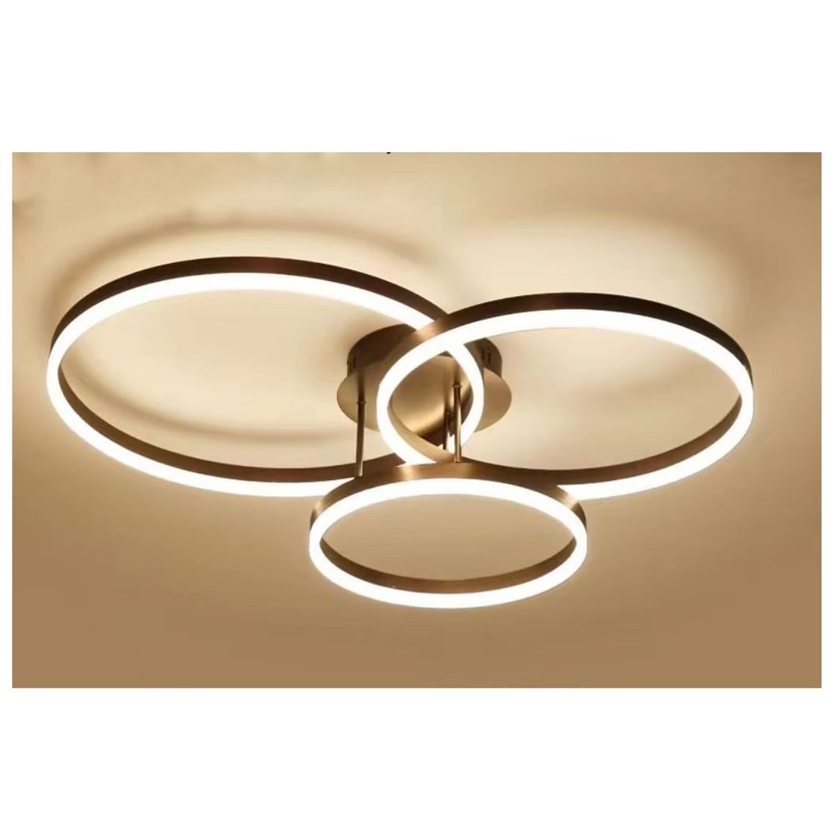 GENERICO - Lámpara de techo con anillos circulares LED