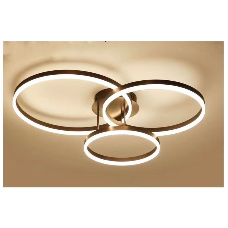 GENERICO - Lámpara de techo con anillos circulares LED