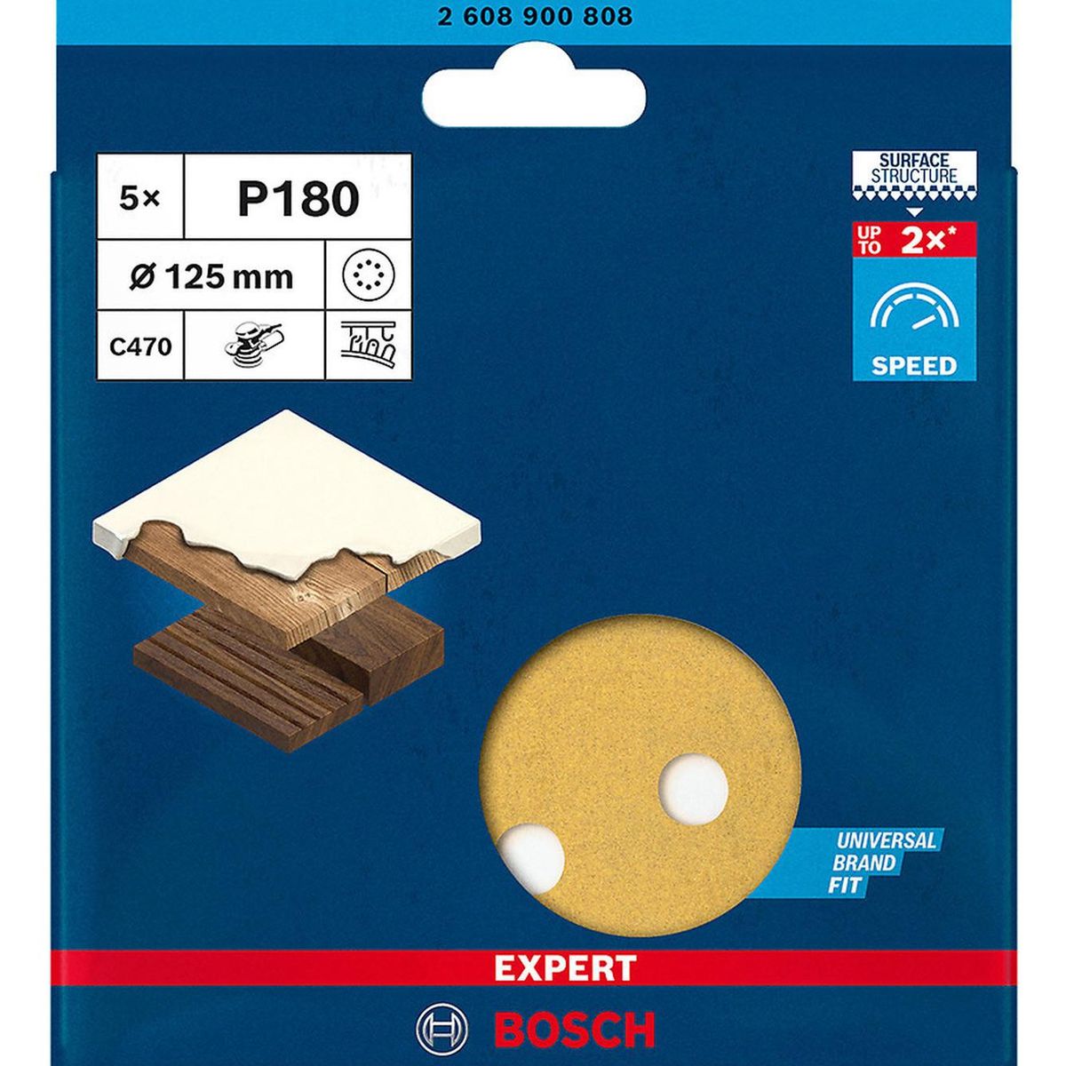 BOSCH - Lija Excentrica 5" Grano 180 5 Und Bosch Expert 2608.900.808-000