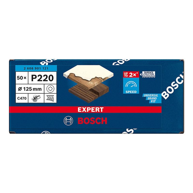 BOSCH - Lija Excentrica 5" Grano 220 50 Und Bosch Expert 2608.901.121-000