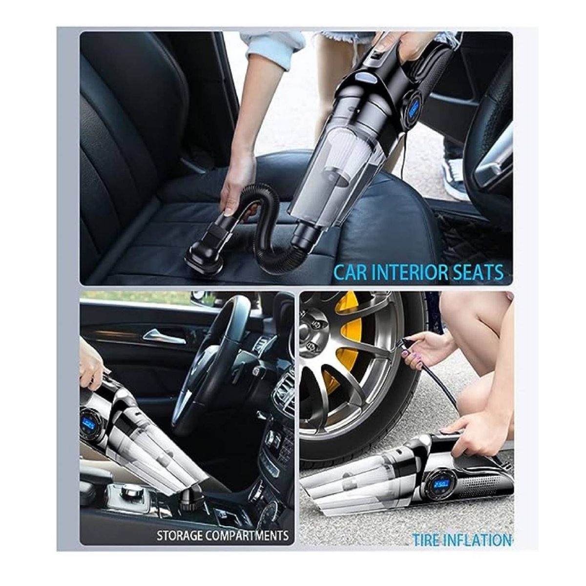GENERICO - Aspiradora Portátil de Mano 4 en 1 Para Coche