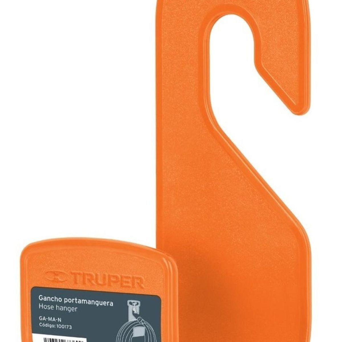 TRUPER - Gancho plástico naranja para manguera de jardín truper 