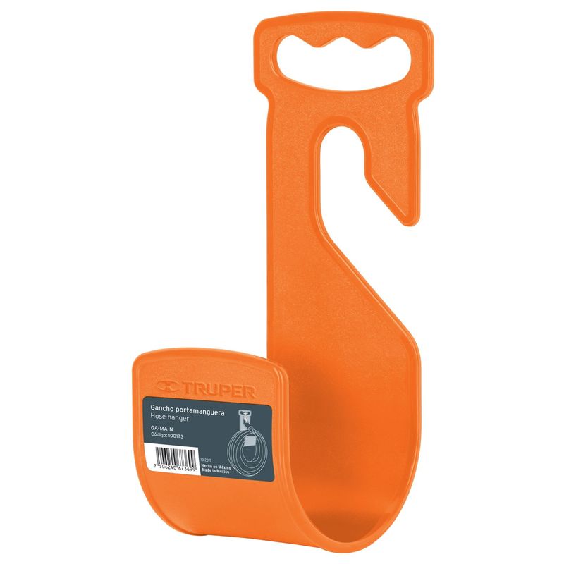 TRUPER - Gancho plástico naranja para manguera de jardín truper 