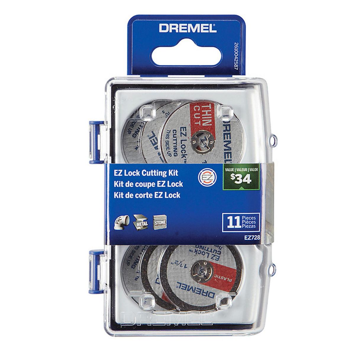DREMEL - Micro kit de 11 accesorios lijar / esmerilar dremel 728