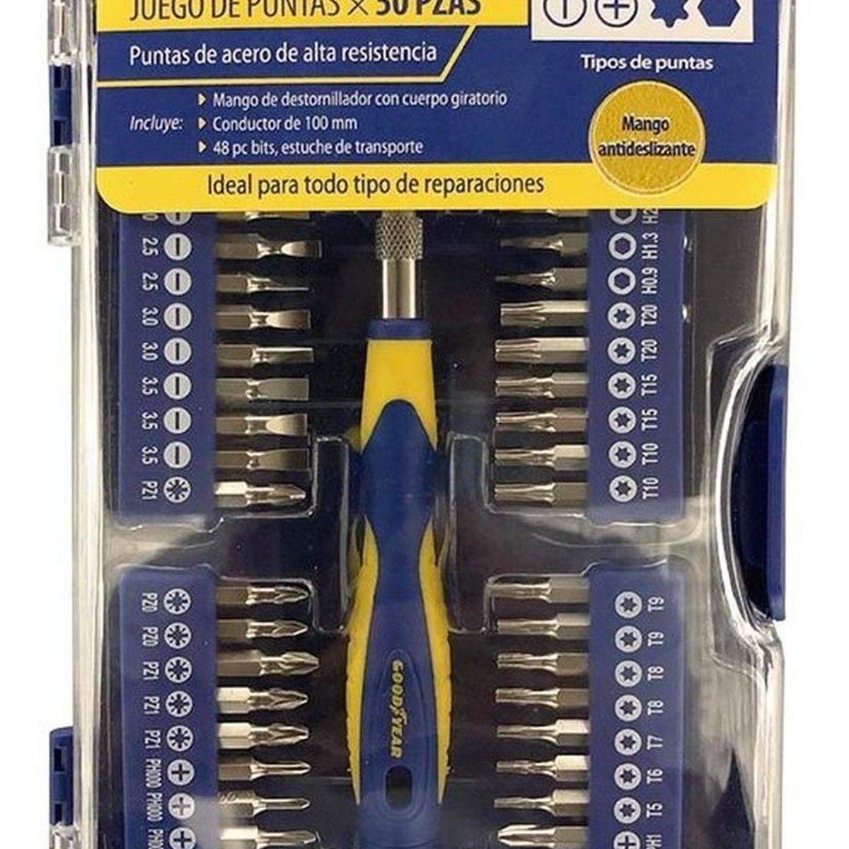 GOODYEAR - Destornillador puntas precisión set 50pzas gy-sdk-6150 goodyear