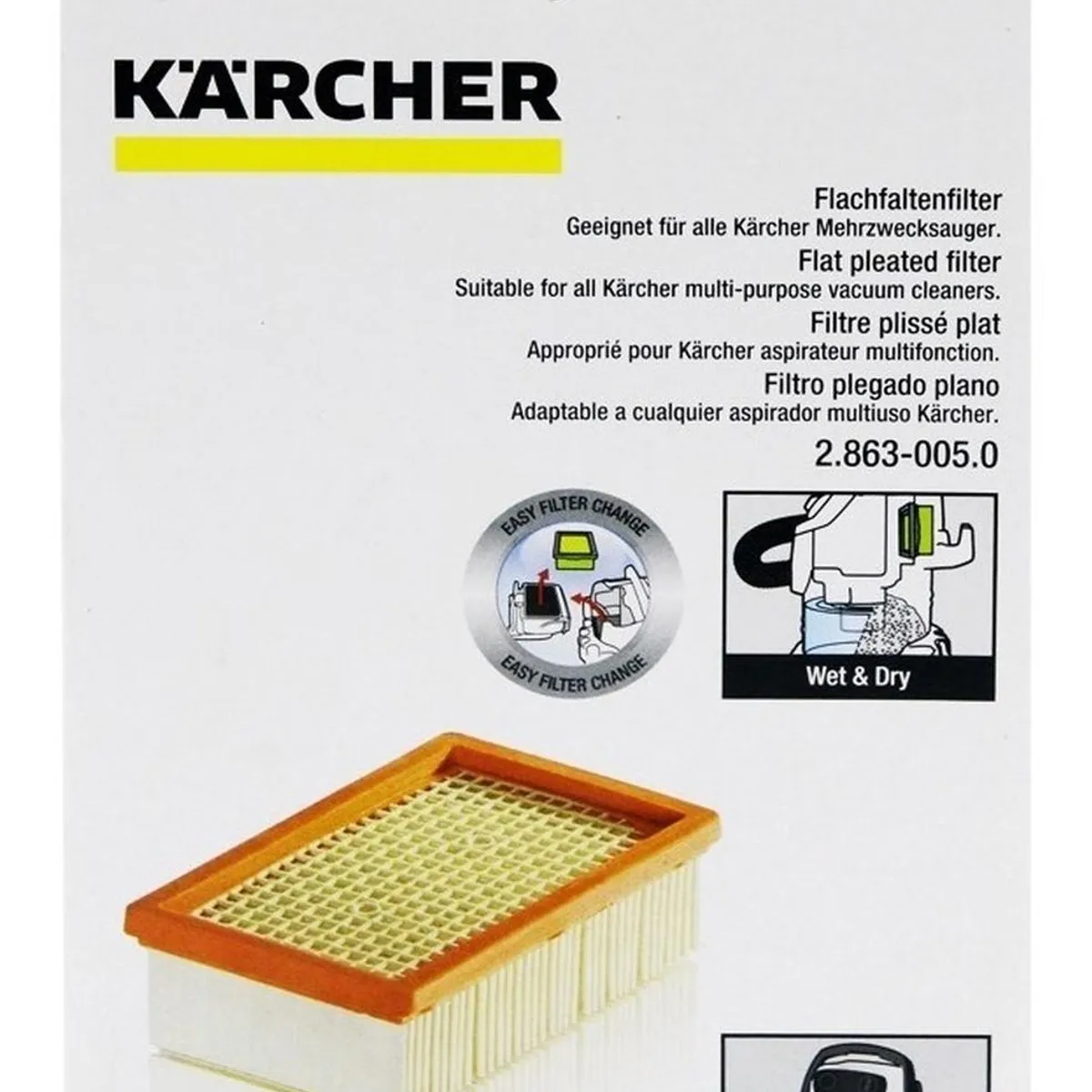 KARCHER - Filtro para aspiradora wd4 premiun karcher