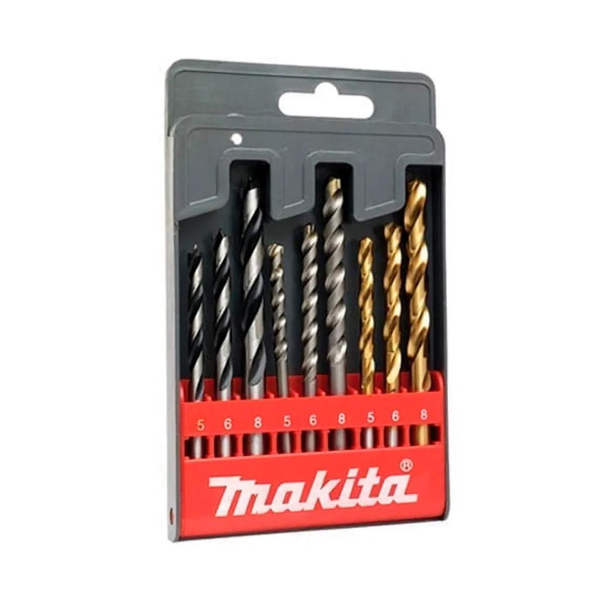 MAKITA - Set de brocas para madera, metal y hormigón 9 piezas makita d-08660