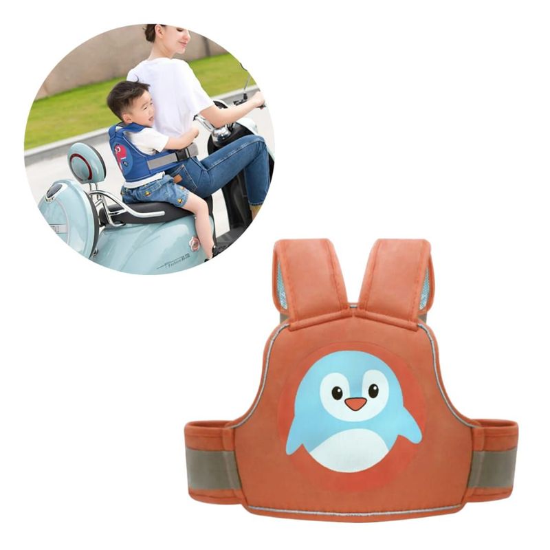 GENERICO - CINTURON DE SEGURIDAD DE MOTO PARA NIÑOS M1 PINGÜINO